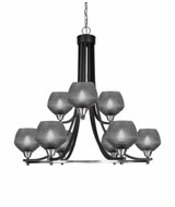Paramount 9 Light Up Chandelier 27.25 Inch Tall X 31.5 Inch Wide by Toltec - 3409-MBBN-4622