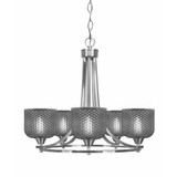 Paramount 5 Light Up Chandelier 20 Inch Tall and 23.5 Inch Wide by Toltec - 3405-BN-4612