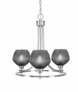 Paramount 3 Light Up Chandelier 17 Inch Tall and 17.25 Inch Wide by Toltec - 3403-BN-4622