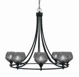 Paramount 8 Light Up Chandelier 28.75 Inch Tall X 32.75 Inch Wide by Toltec - 3408-BN-4622