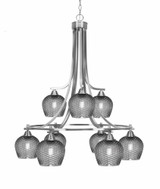 Paramount 9 Light Down Chandelier 33 Inch Tall X 29.75 Inch Wide by Toltec - 3419-BN-4602