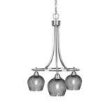 Paramount 3 Light Down Chandelier 22.75 Inch and 16.75 Inch Wide by Toltec - 3413-BN-4602