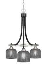 Paramount 3 Light Down Chandelier 22.75 Inch Tall X 17 Inch Wide by Toltec - 3413-BN-4612