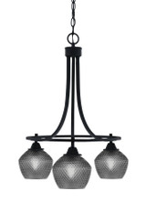 Paramount 3 Light Down Chandelier 22.5 Inch Tall and 17 Inch Wide by Toltec - 3413-BN-4622