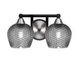 Paramount 2 Light Bath Bar 7.5 Inch Tall and 14.25 Inch Length by Toltec - 3422-MBBN-4602