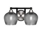 Paramount 2 Light Bath Bar 7.5 Inch Tall and 14.25 Inch Length by Toltec - 3422-MBBN-4602