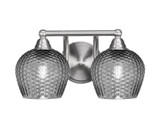 Paramount 2 Light Bath Bar 7.5 Inch Tall and 14.25 Inch Length by Toltec - 3422-BN-4602