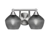 Paramount 2 Light Bath Bar 7.5 Inch Tall and 14.25 Inch Length by Toltec - 3422-BN-4622