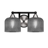 Paramount 2 Light Bath Bar 7.5 Inch Tall and 14.25 Inch Length by Toltec - 3422-MBBN-4612