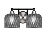 Paramount 2 Light Bath Bar 7.5 Inch Tall and 14.25 Inch Length by Toltec - 3422-MBBN-4612
