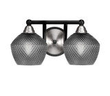 Paramount 2 Light Bath Bar 7.5 Inch Tall and 14.25 Inch Length by Toltec - 3422-MBBN-4622