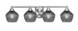Paramount 4 Light Bath Bar 7.5 Inch Tall and 31 Inch Length by Toltec - 3424-BN-4622