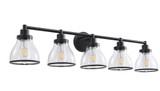 Hermosa 5 Light Bath Vanity 8.25 Inch Tall and 30.75 Inch Wide by Brio - HE805