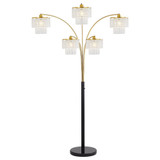 Moonlit 5 Light Arc Floor Lamp 80 Inch Tall and 55 Inch Wide by Brio - MA905-R