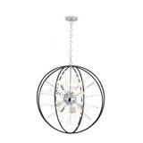 Stellar 12 Light Orb Chandelier 74.8 Inch Tall and 27 Inch Wide by Brio - SO1012