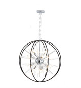 Stellar 12 Light Orb Chandelier 74.8 Inch Tall and 27 Inch Wide by Brio - SO1012