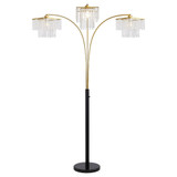 Moonlit 3 Light Arc Square Floor Lamp 85 Inch Tall and 64 Inch Wide by Brio - MA903-SQ