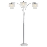 Moonlit 3 Light Arc Round Floor Lamp 85 Inch Tall and 64 Inch Wide by Brio - MA903-R