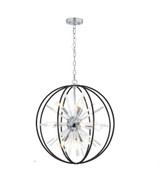Stellar 10 Light Orb Chandelier 70 Inch Tall and 22 Inch Wide by Brio - SO1010
