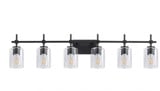 Jasper 6 Light Bath Vanity 10 Inch Tall and 37.5 Inch Wide by Brio - JAA806