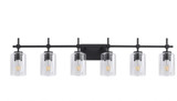 Jasper 6 Light Bath Vanity 10 Inch Tall and 37.5 Inch Wide by Brio - JAA806