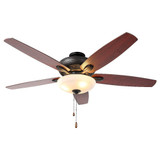5 Blade Ceiling Fan with Light Kit 17 Inch and 52 Inch Wide by Parrot Uncle - CF717