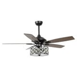 Tibuh 5 Blade Ceiling Fan with Light Kit 52 Inch Wide by Parrot Uncle - F6217