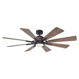 Oretha Windmill 8 Blade Ceiling Fan with Light Kit 60 Inch by Parrot Uncle - F8217