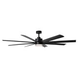 Daugava 8 Blade Smart Ceiling Fan with Light Kit 72 Inch by Parrot Uncle - F6389