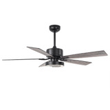 Arlen 6 Blade Ceiling Fan with Light Kit 52 Inch Wide by Parrot Uncle - F6018
