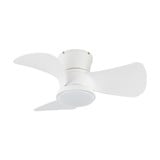 Mazon 3 Blade Flush Ceiling Fan with Light Kit 31 Inch Wide by Parrot Uncle - F6372