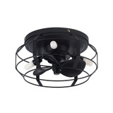 3 Blade Caged Small Ceiling Fan with Light Kit 12.2 Inch by Parrot Uncle - F8254