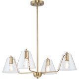 Anya 4 Light Linear Pendant 9.63 Inch Tall and 30 Inch Wide by Progress - A400007