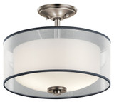 Tallie 2 Light 13.5 Inch Wide Semi Flush Mount by Kichler - 43154