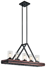 Colerne 5 Light Rustic Linear Chandelier by Kichler - 43491