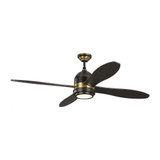 Metrograph 4 Blade Ceiling Fan Includes Light Kit 56 Inch Wide by VC Fan - 4TSR56D