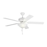 Haven DC 5 Blade Ceiling Fan with Light Kit 52 Inch Wide by VC Fan - 5HVDC52D