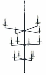 Muse 12 Light Oversized Foyer Chandelier by Framburg - 5452Mblack