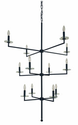 Muse 12 Light Oversized Foyer Chandelier by Framburg - 5452Mblack