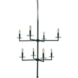 Muse 8 Light Large Foyer Chandelier by Framburg - 5458Mblack