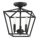 Gabriel 3 Light 10.25 Inch Wide Semi Flush Mount by Quorum - 304-10