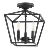 Gabriel 3 Light 10.25 Inch Wide Semi Flush Mount by Quorum - 304-10