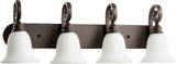 Bryant 4 Light Traditional Vanity Light by Quorum - 5154-4