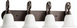 Bryant 4 Light Traditional Vanity Light by Quorum - 5154-4