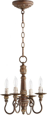 Salento 4 Light Mini Chandelier by Quorum - 6006-4