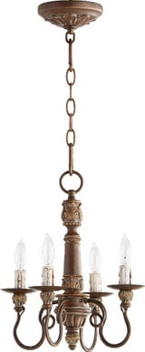 Salento 4 Light Mini Chandelier by Quorum - 6006-4
