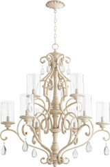San Miguel 9 Light Large 2 Tier Chandelier by Quorum - 6073-9