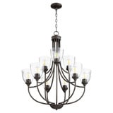 Enclave 9 Light Large 2 Tier Chandelier by Quorum - 6059-9