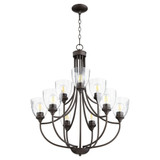 Enclave 9 Light Large 2 Tier Chandelier by Quorum - 6059-9