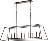 Gabriel 10 Light Large Linear Pendant by Quorum - 654-10
